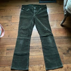 Free people, size 10,green-brown, boot cut, corduroy pants
